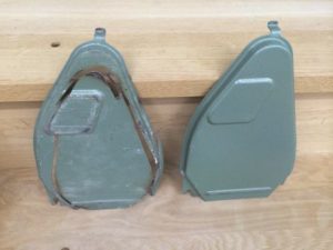 Photo 3: A sanding machine side cover damaged by improper belt alignment.