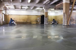 Bleed water during concrete finishing