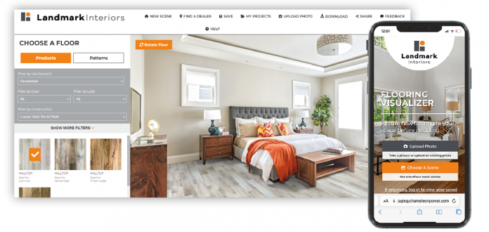 Landmark Interiors Visualizer and website