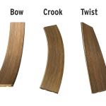 Warp -bow, crook, twist