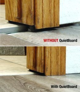 With and without QuietBoard