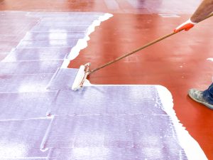Rolling on Maxxon Commercial primer