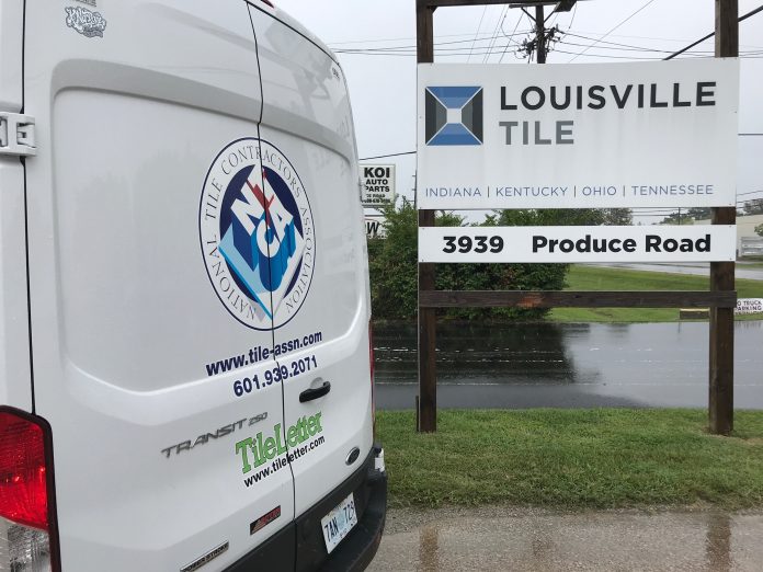 Louisville Tile sign and NTCA van