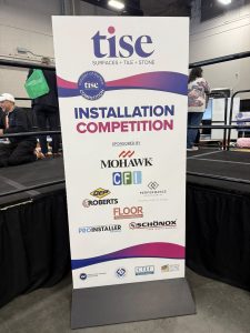 TISE 2025 Installer of the Year competition sign