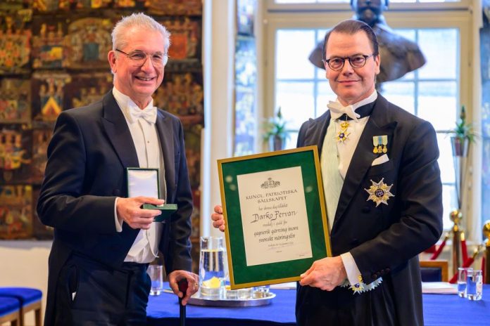 Darko Pervan receives Swedish Enterprise Medal