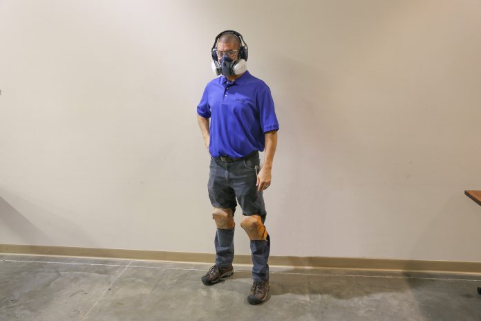 NWFA photo of installer wearing PPE