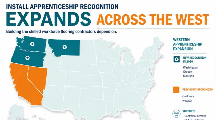 INSTALL Expands Apprenticeship Recognition in Western U.S. Map showing western U.S. where INSTALL apprenticeship recognition has expanded