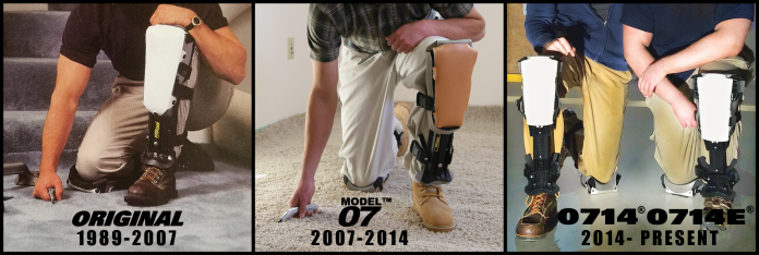 ProKnee kneepad models from 1989 to present