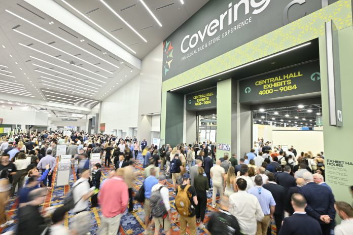 Coverings 2026 general crowd shot outside show floor