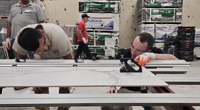 NTCA Shares October Workshops and Training Schedule NTCA trainer Kate Koerber presents โInterior Installation of Gauged Porcelain Tile Panels/Slabsโ regional training at the Floor & Dรฉcor in Moorestown, N.J., in September.